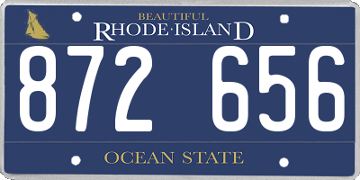 RI license plate 872656