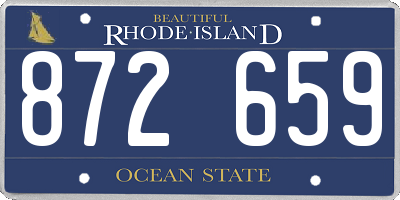 RI license plate 872659