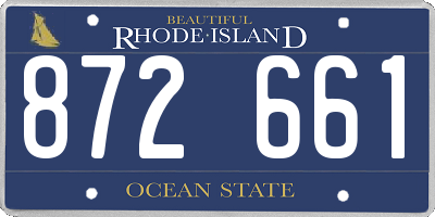 RI license plate 872661