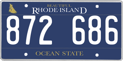 RI license plate 872686