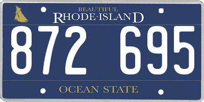 RI license plate 872695
