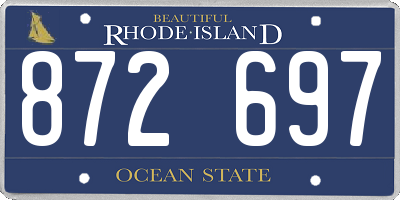RI license plate 872697