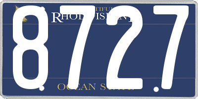 RI license plate 8727
