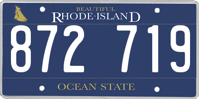 RI license plate 872719