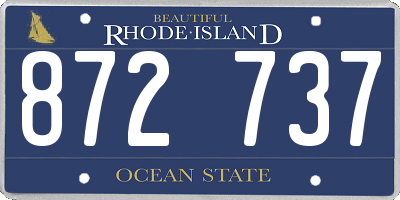 RI license plate 872737