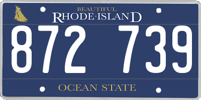 RI license plate 872739