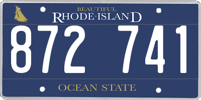 RI license plate 872741