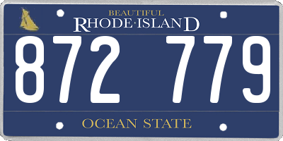 RI license plate 872779