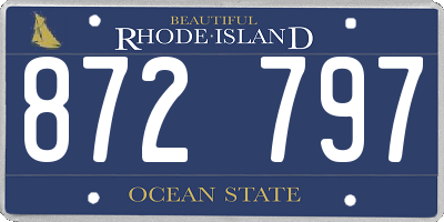 RI license plate 872797