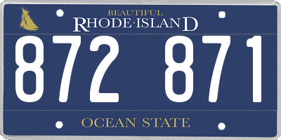 RI license plate 872871