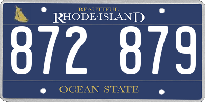 RI license plate 872879