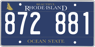RI license plate 872881