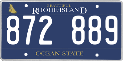 RI license plate 872889