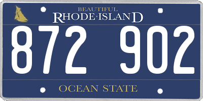 RI license plate 872902
