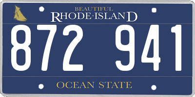 RI license plate 872941