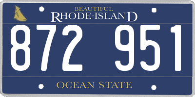 RI license plate 872951