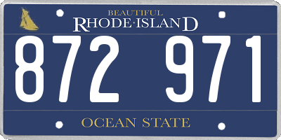 RI license plate 872971