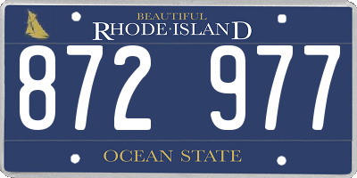 RI license plate 872977