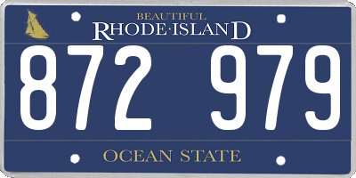 RI license plate 872979