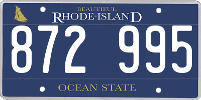 RI license plate 872995