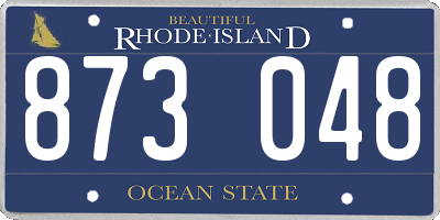 RI license plate 873048