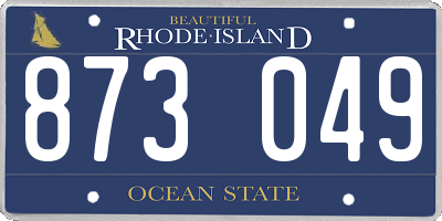 RI license plate 873049