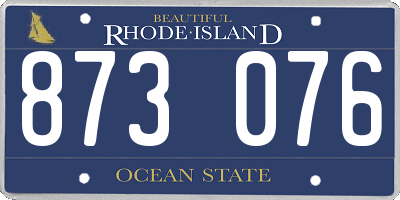 RI license plate 873076