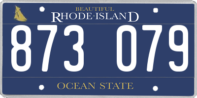 RI license plate 873079