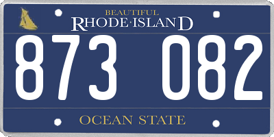 RI license plate 873082