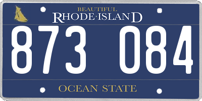 RI license plate 873084