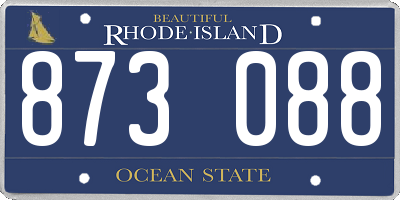 RI license plate 873088