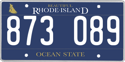 RI license plate 873089