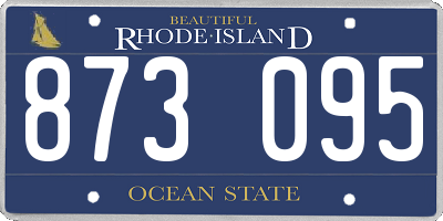 RI license plate 873095