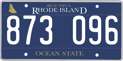 RI license plate 873096