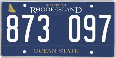 RI license plate 873097