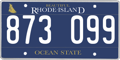 RI license plate 873099