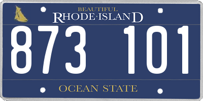 RI license plate 873101