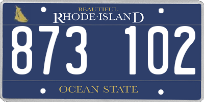 RI license plate 873102