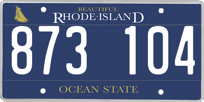 RI license plate 873104