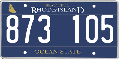RI license plate 873105