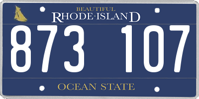 RI license plate 873107