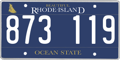 RI license plate 873119
