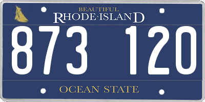 RI license plate 873120