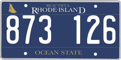 RI license plate 873126