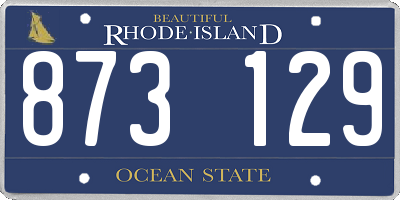 RI license plate 873129