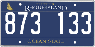 RI license plate 873133