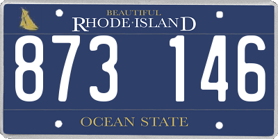 RI license plate 873146