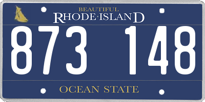 RI license plate 873148