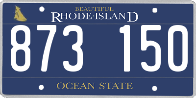 RI license plate 873150
