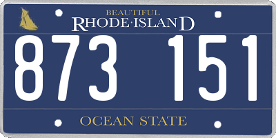 RI license plate 873151